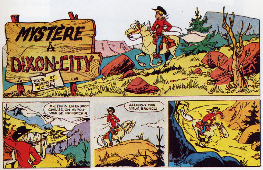 Fleurus Autres bandes publiées dans Fripounet et Marisette (au n°29 et du n°30 au n°37 de de 1957) : le désir de "faire" du western est déjà manifeste...