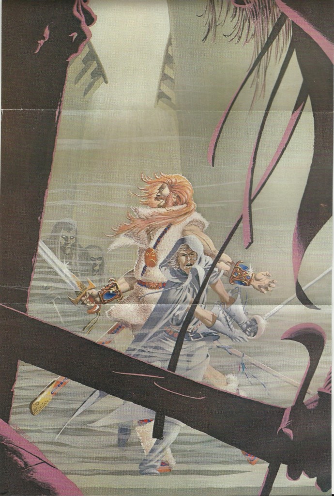 Cycle des épées3 Un extrait de l'une des six illustrations réalisées pour les six premiers volumes du « Cycle des épées » de Fritz Leiber parus chez Temps futurs, de 1982 à 1983.