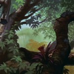 Background (étude d'arrière-plan) pour le film " Disney Jungle Book "