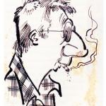 Caricature de Maurice Tillieux par Jean Roba.