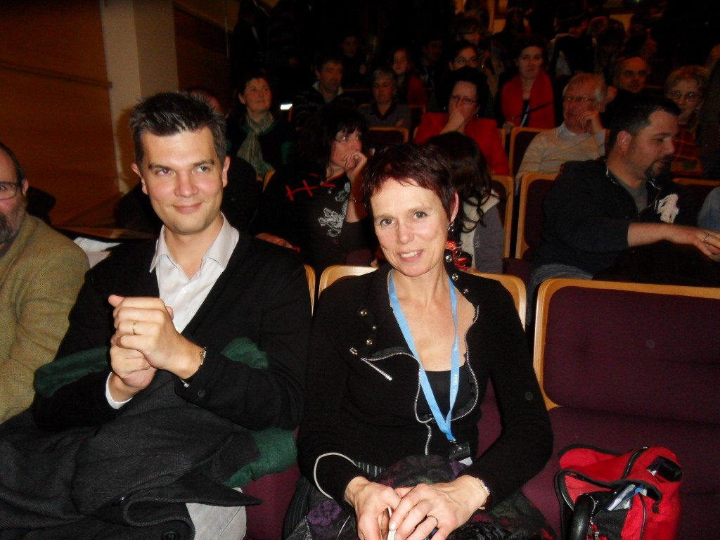 Photo du public avec Jérôme Briot de l'ACBD au premier plan.