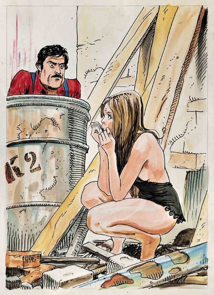 Original peint destiné à la couverture d'un n° de « Il Montatore ».