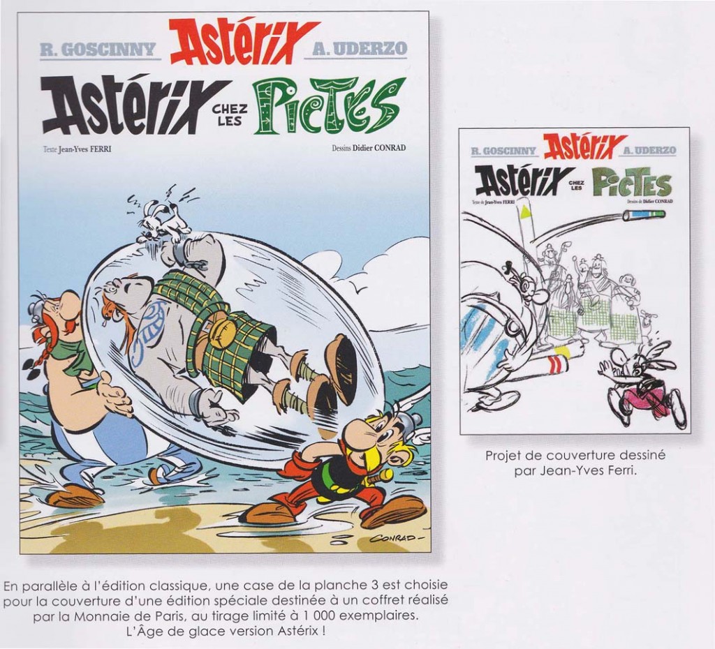 Sans-titre-1 Visuel de l'album Monnaie de Paris et projet par Jean-Yves Ferri (extrait de la page 70 de l'album version luxe - Copyright éd. Albert René 2013)