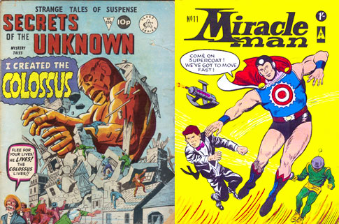 60-61a-Secret-of-the-Unknown-(Cass) La revue Secrets of the Unknown d’Alan Cass, Ltd. réédite les comics Atlas-Marvel de Kirby à partir des plaques d’impression de Miller.