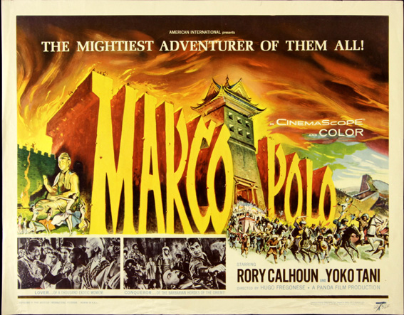 Une affiche inspirée de celle de Ben-Hur (1959) pour Marco Polo en 1961, et son adaptation comic