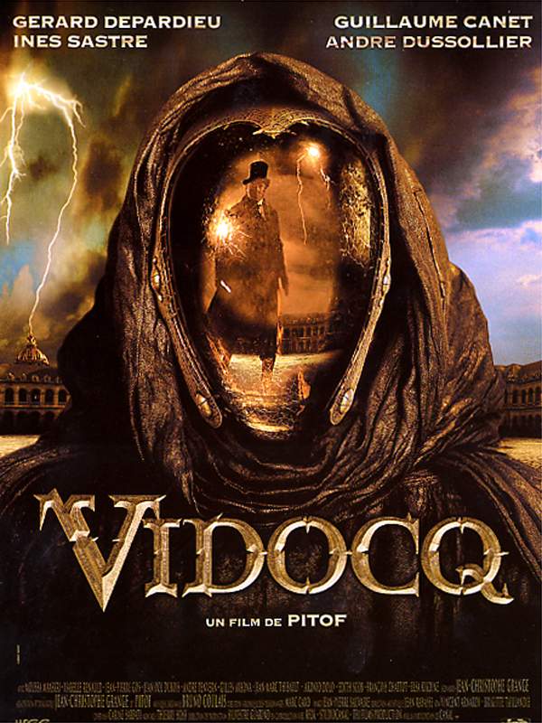 Affiche du film Vidocq (Pitof, 2001), avec Gérard Depardieu dans le rôle titre.