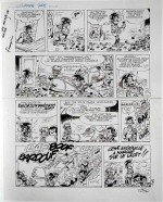 Franquin – planche de « Gaston » de 1974 – lot 92