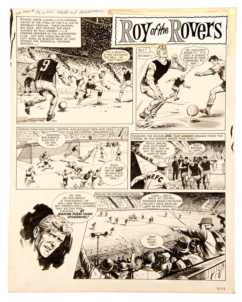 Roy Of The Rovers original artwork by Joe Colquhoun Roy Of The Rovers original artwork by Joe Colquhoun