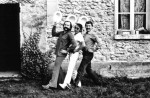 Jean Solé, Marcel Gotlib et Jacques Lob en 1982, chez Jean Solé.
