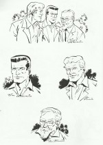 Quelques protagonistes de la série « Bob Morane » dessinés par Attanasio.