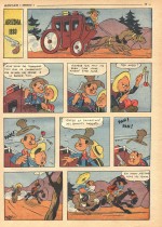 Première planche d'Arizona 1880 et arrivée du "héros" en bas de la 3ème page (Dupuis, 1946)