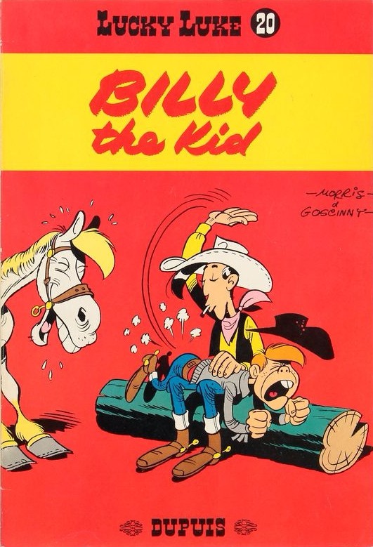 Billy the Kid fait partie de ses méchants illustré en couverture plusieurs fois par Morris (et Goscinny) : d'abord en 1962 (T20) puis en 1966 pour "L'Escorte" (T26). Comme pour nombre d'autres personnages, le costume du Kid reste identitaire et inchangé.