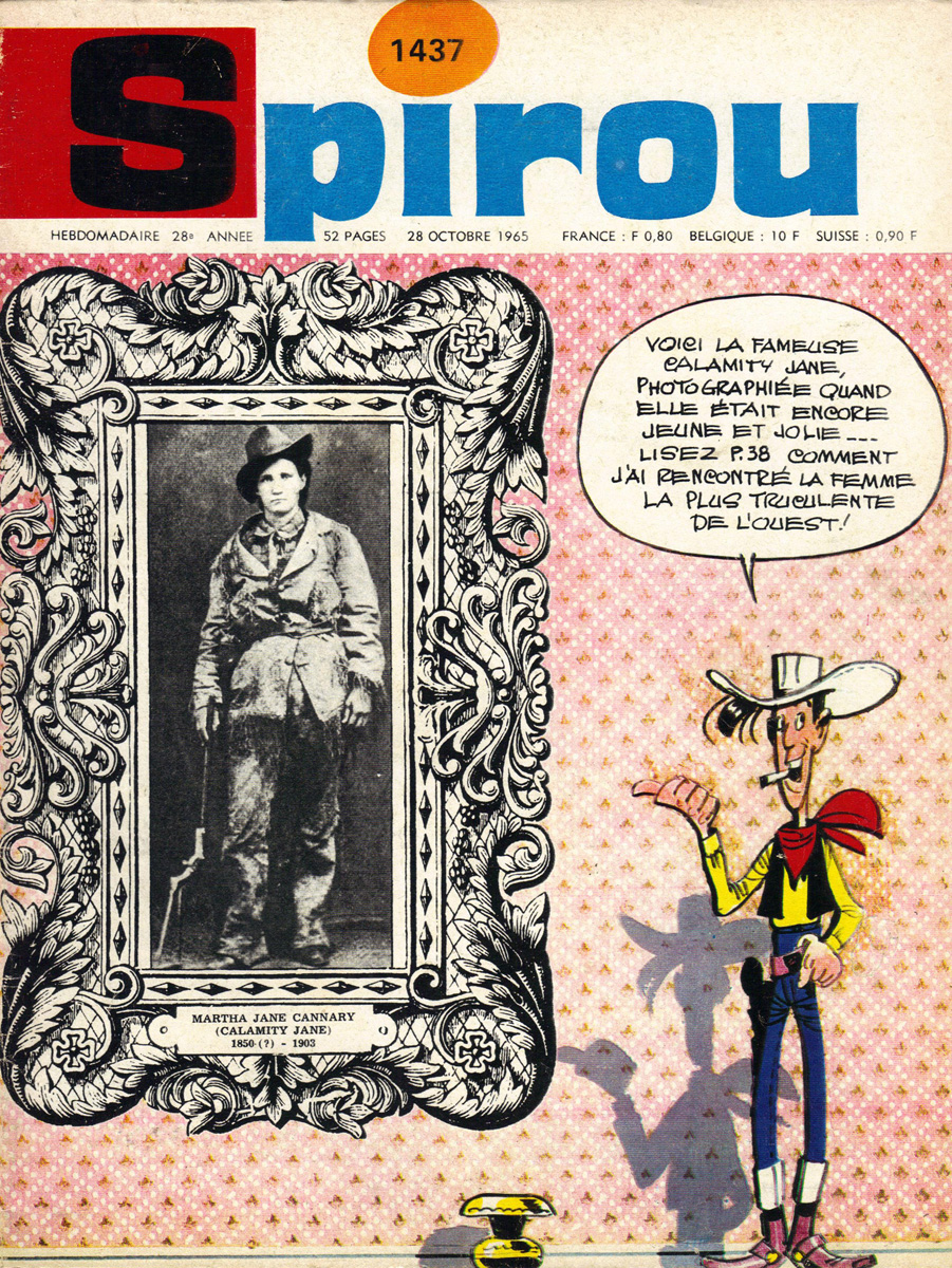 Spirou 1437 (28 octobre 1965) annonçant le début de "Calamity Jane".