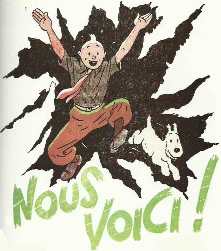 Dessin de couverture pour Le Petit Vingtième du 15 avril 1937.