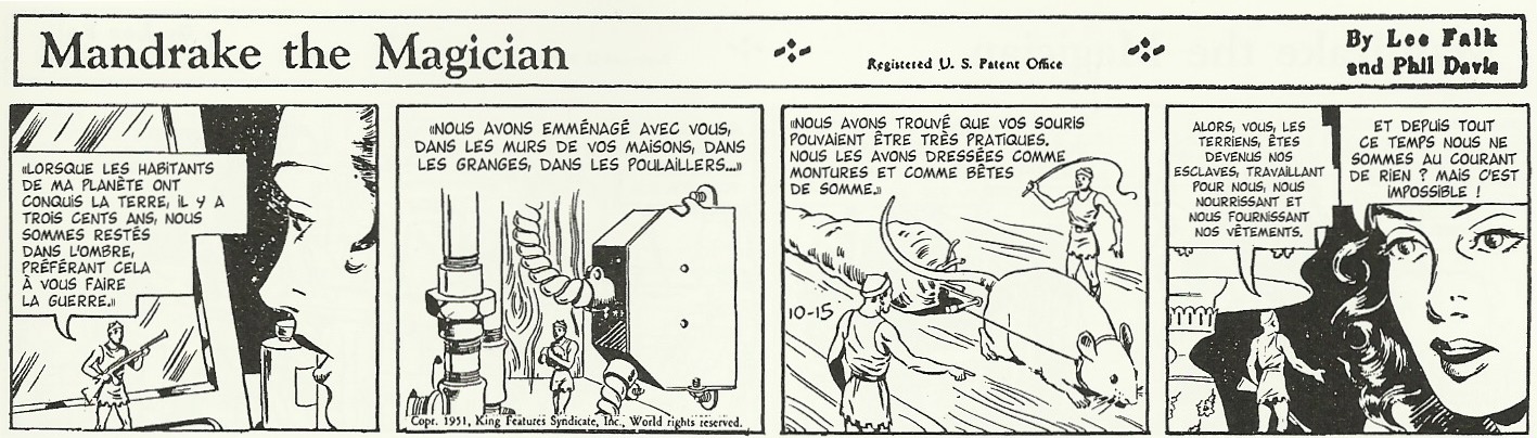 Mandrake, Clair de lune, vol 1, 1950-1953, p. 85, cases 1,2, 3,4
