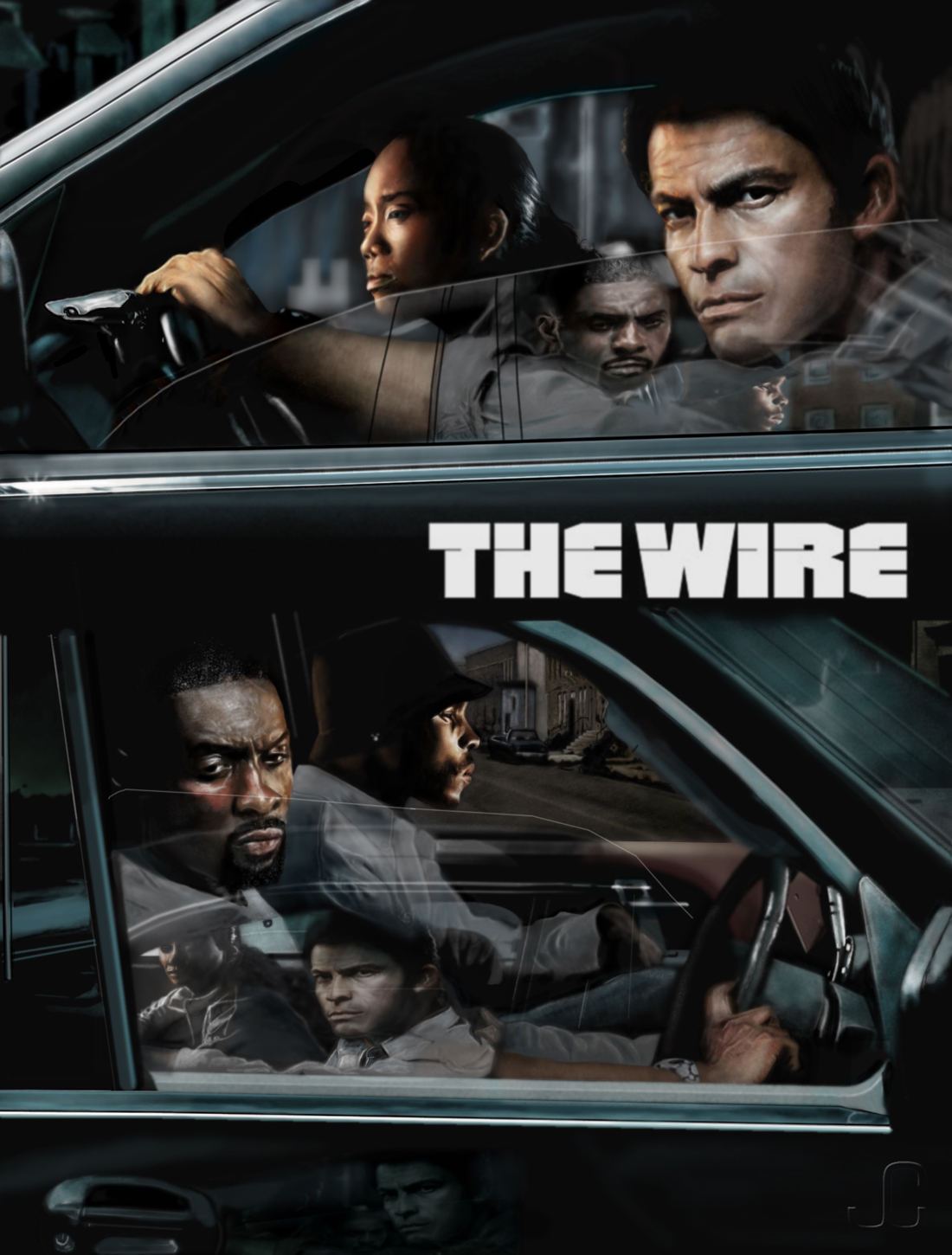 Affiche promotionnelle pour la série TV "The Wire"