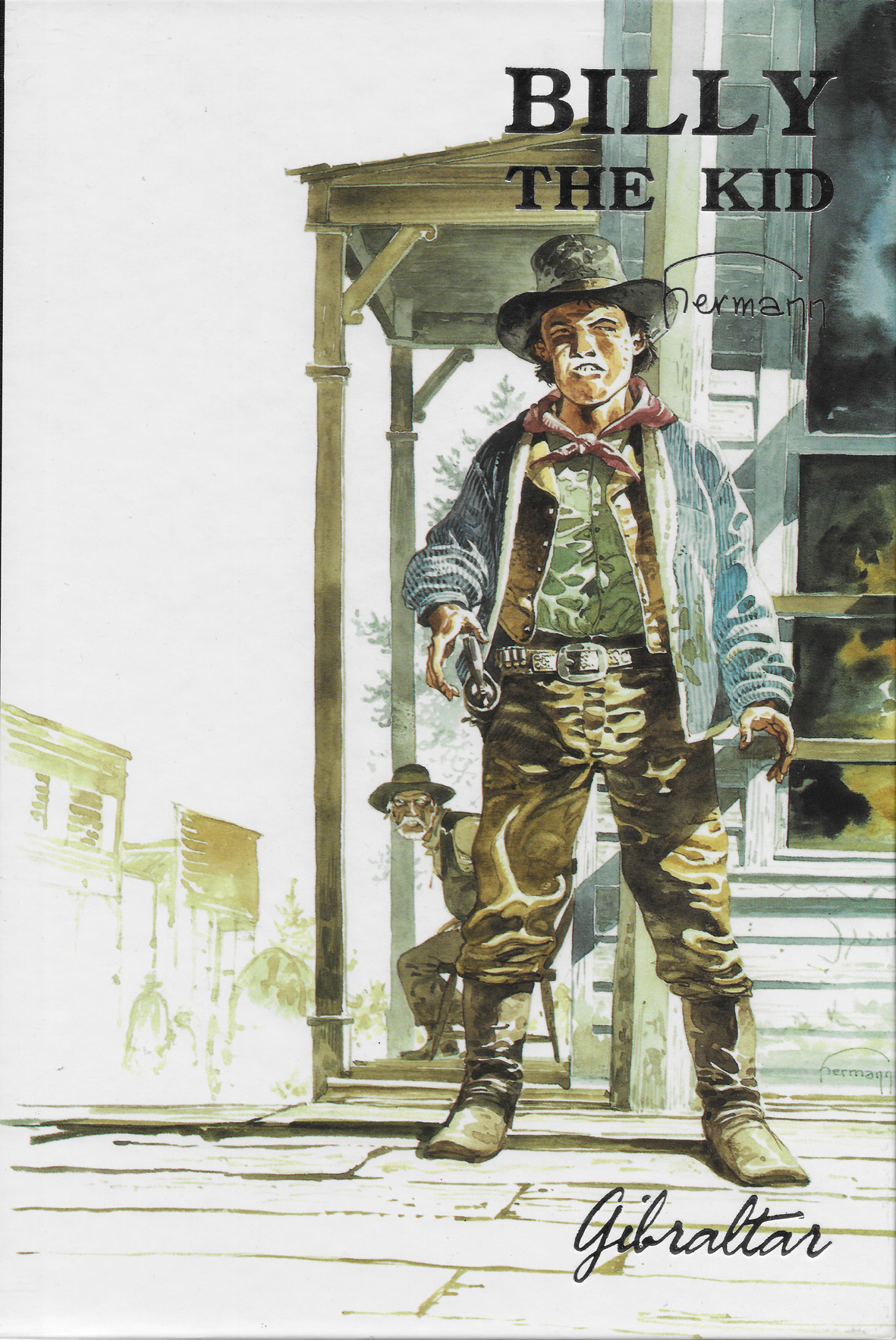 Visuel de couverture pour la réédiition de Billy The Kid ( aux éditions Gibraltar en 1993.