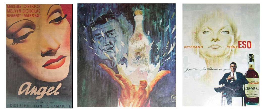 Exemples d'illustrations d’affiches de films par Palacios.
