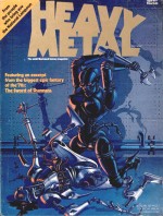Couverture de Heavy Metal 1 (avril 1977) par Jean-Michel Nicollet.