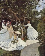 Femmes au jardin (1866) : Camille Doncieux, "muse" de Monet, posera pour trois des personnages féminins.