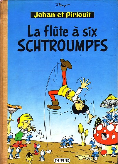 Édition originale de « La Flûte à six Schtroumpfs » publiée chez Dupuis, en 1960.