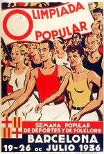 Affiche pour les Olympiades populaires de Barcelone