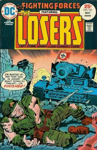Jo Kubert a dessiné la majorité des couvertures des Losers de Kirby.
