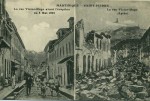 La rue Victor Hugo avant et après l'explosion.