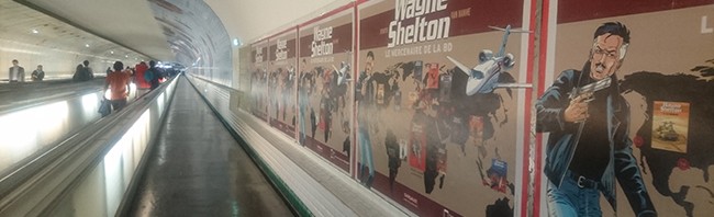 « Wayne Shelton » s'affiche Gare Montparnasse