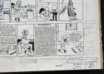 Annotations précisant les mouvements de Tintin en vue du dessin animé, exemplaire Hergé A22 .