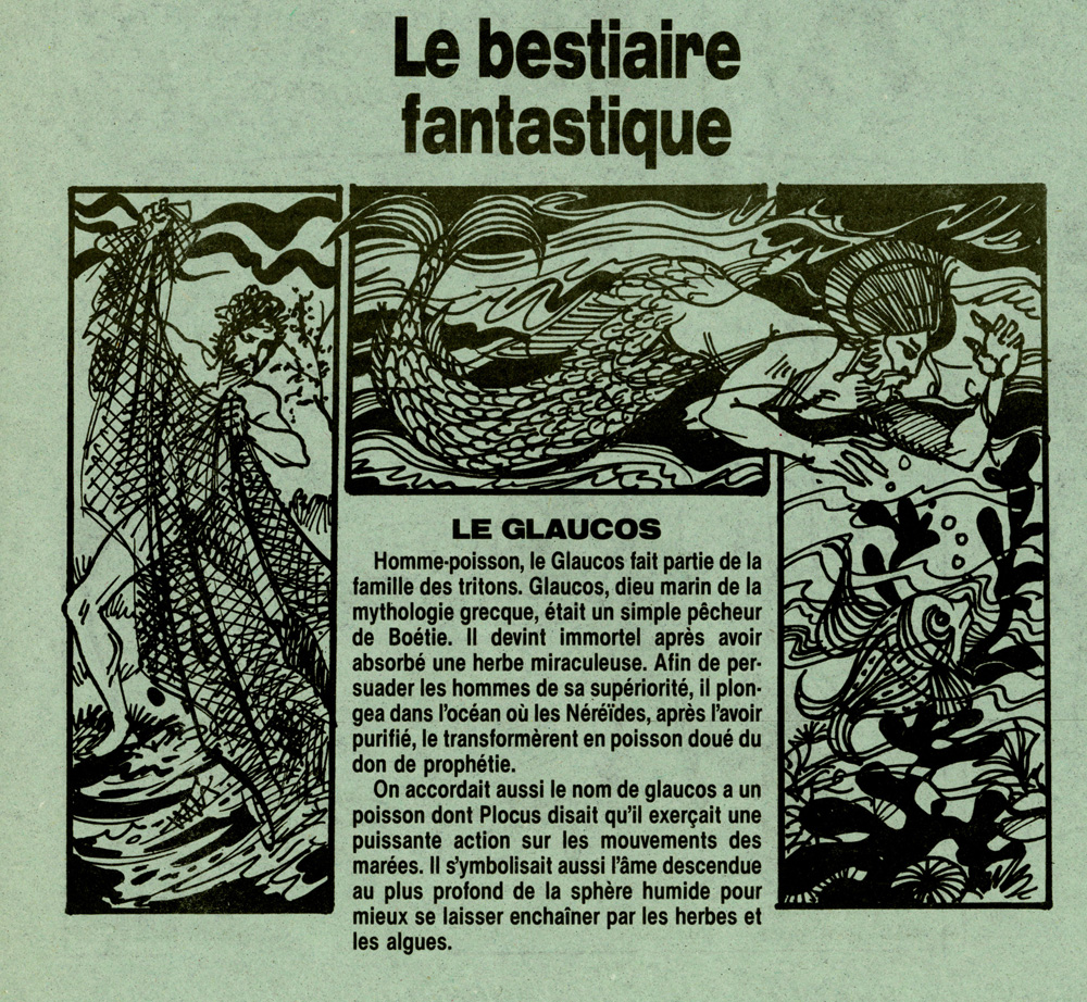La série le Bestiaire fantastique dans l'hebdomadaire le Hérisson n° 2343 du 13 mars 1991. Hodges y publia des pin-up et des explications en BD de tours de magie.