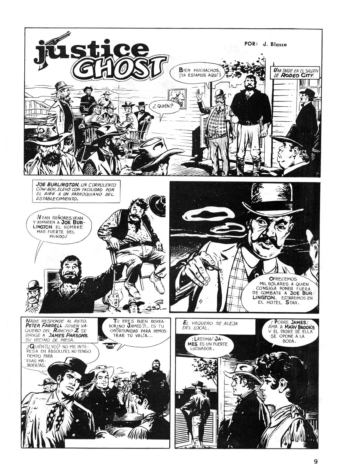 Encore un western de Blasco : « Justice Ghost », publié dans Chito.