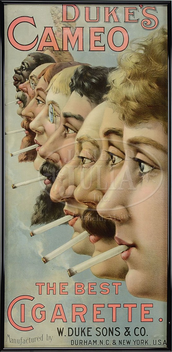 Ancienne publicité US pour les cigarettes Duke and Sons