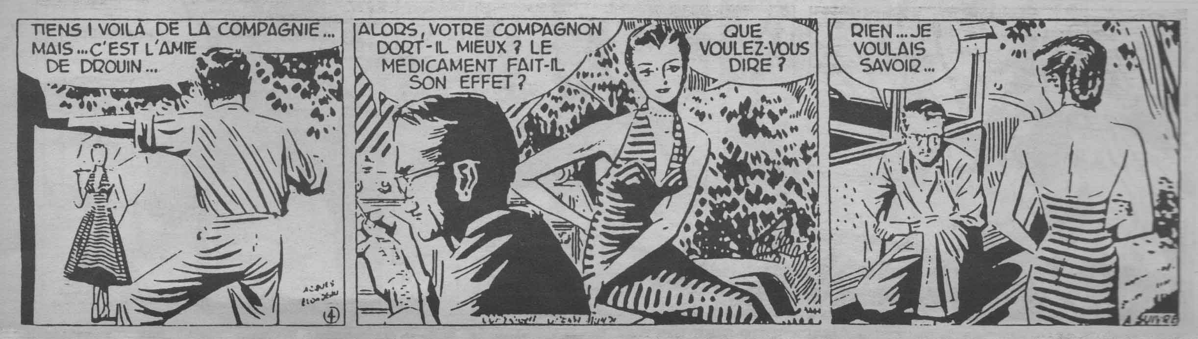 « Le Petit Docteur » par Jacques Blondeau, d'après Georges Simenon, pour Opera Mundi (1950).