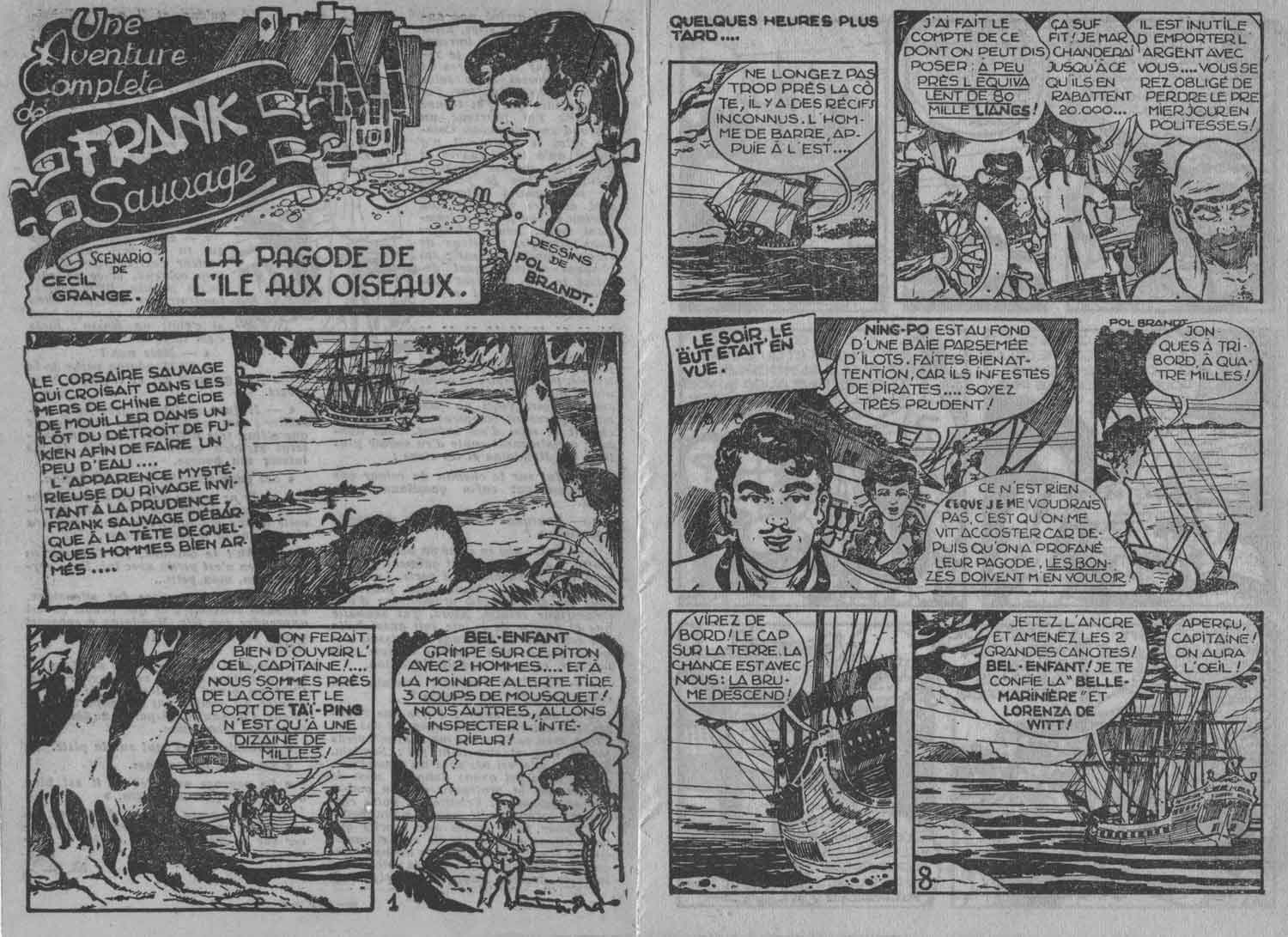 « Frank Sauvage » dans Super Boy n° 47 (juin 1953).