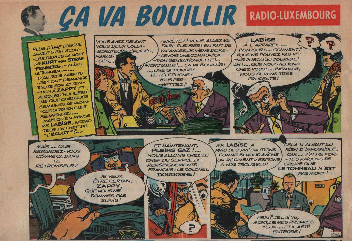 « Ça va bouillir » planche 1 dans Pilote n° 70 (23/02/1961).