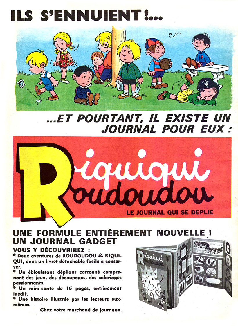 Publicité pour Riquiqui Roudoudou dans Pif gadget n° 57 (mars 1970).