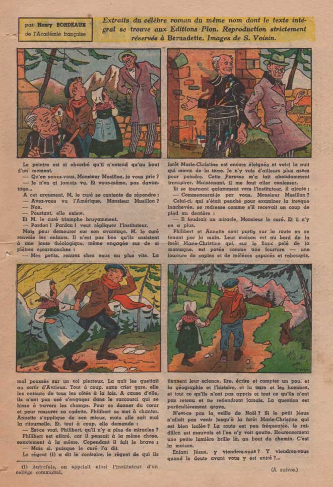 « La Nouvelle Croisade des enfants » dans Bernadette n° 314 (07/12/1952).