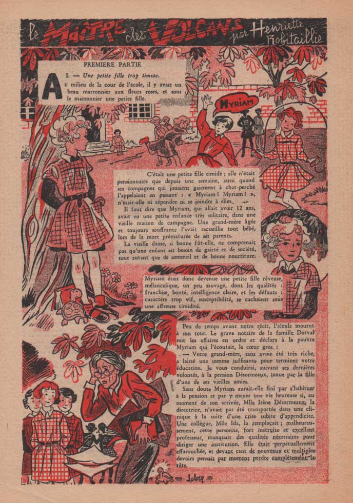 « Le Maître des volcans » dans Bernadette n° 370 (03/01/1954).