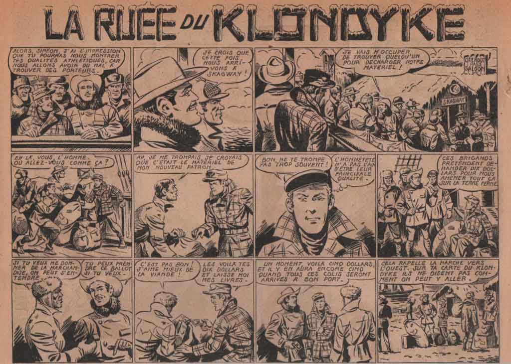 « La Ruée du Klondyke » dans Zorro n° 191 (05/02/1950).