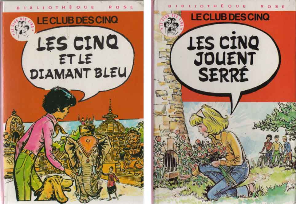 « Le Club des cinq » : couvertures chez Hachette (1979-1980).