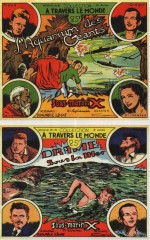 « Sous-marin X » couvertures À Travers le monde n° 67 et 70 (1952).