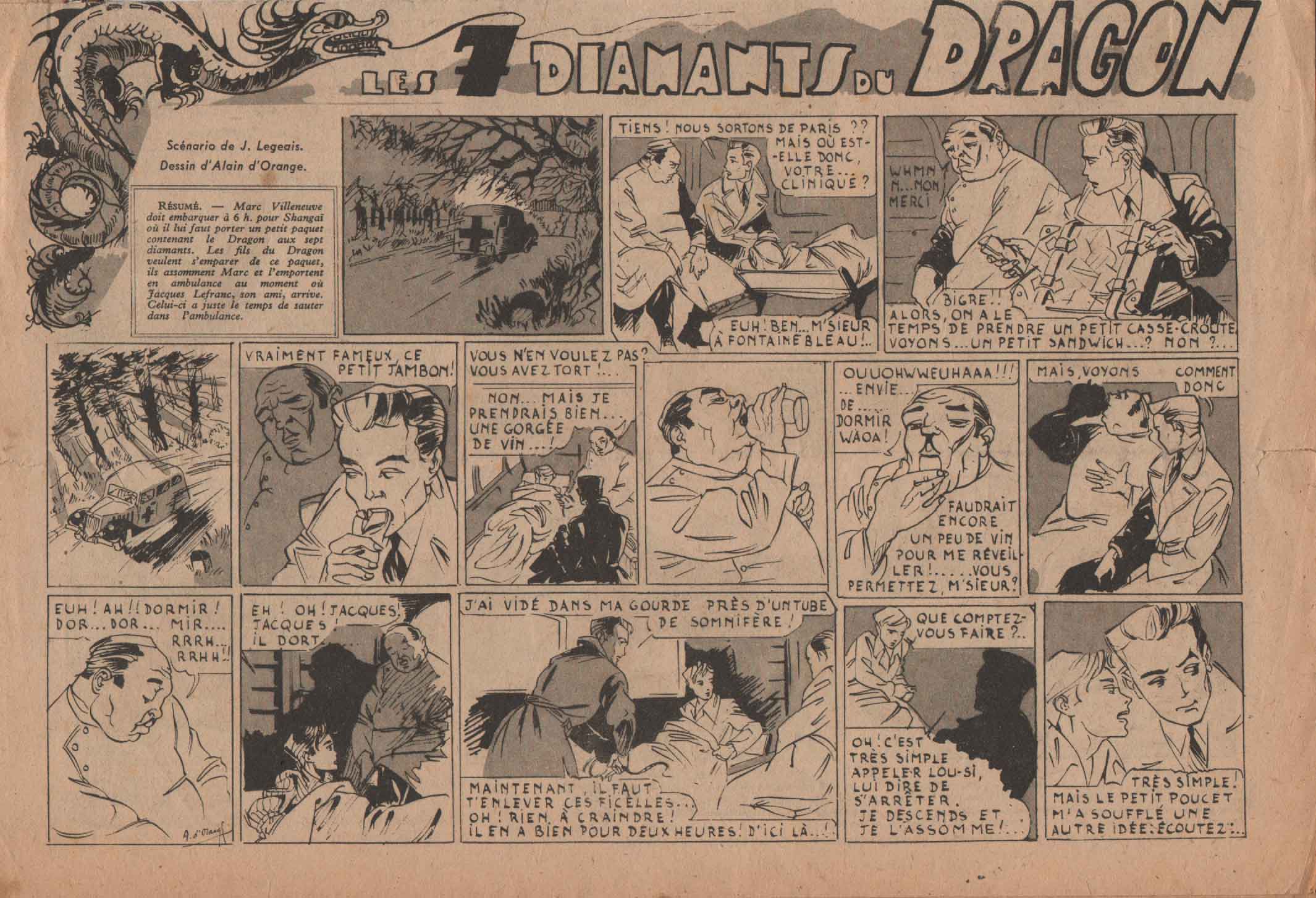 « Le Diamant du Dragon » Fripounet et Marisette n° 34 (09/1950).