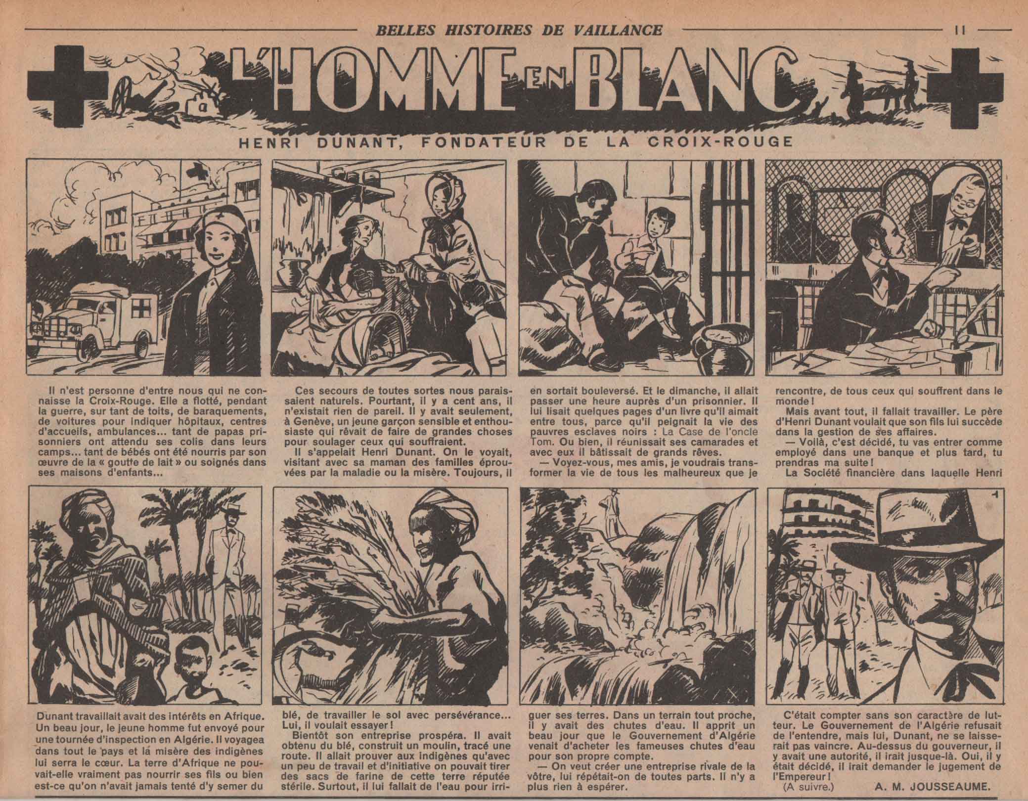 « L’Homme en blanc » Coeurs vaillants n° 9 (01/03/1953).