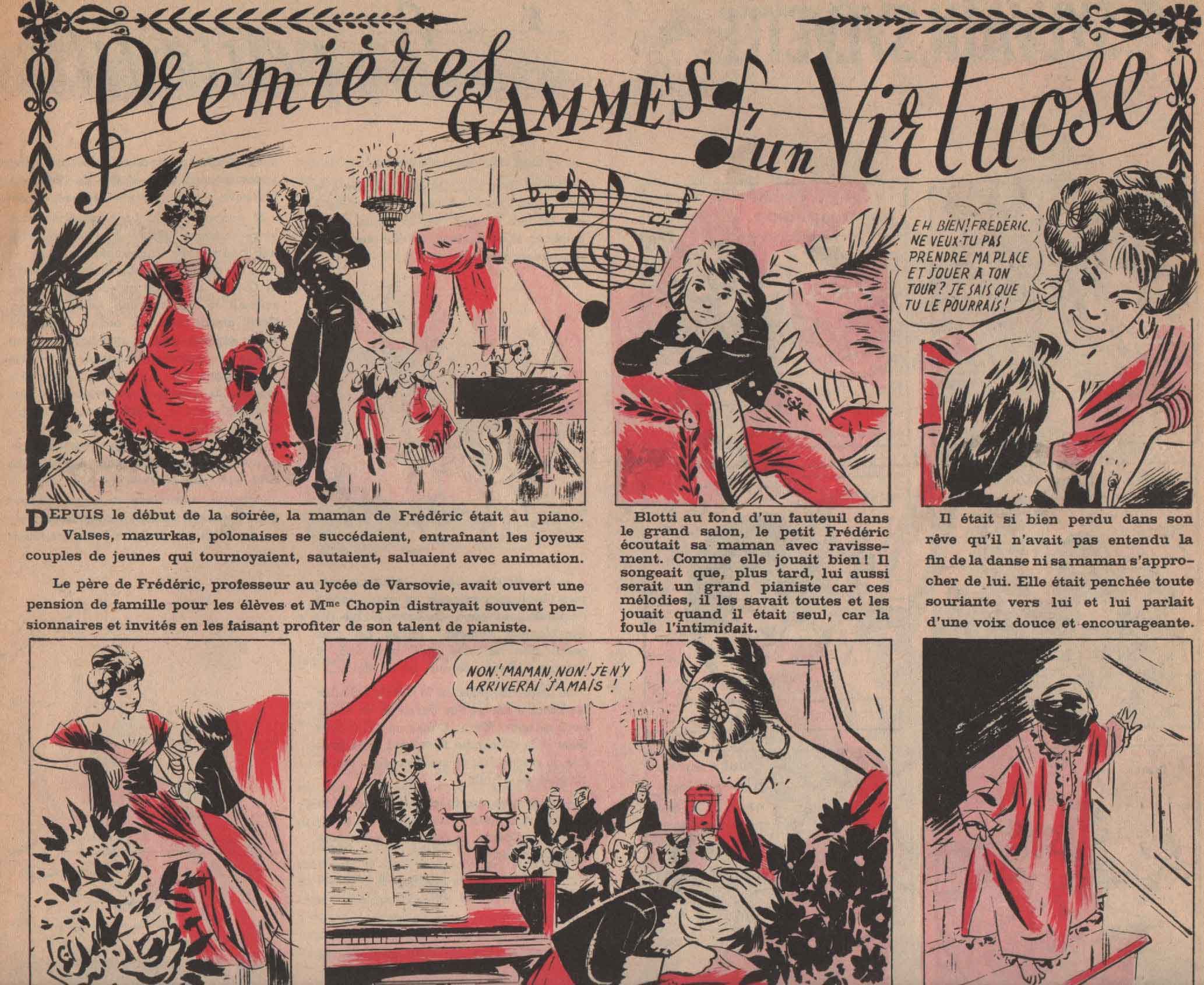 « Premières gammes d’un virtuose » Fripounet et Marisette n° 15 (08-04-1956).