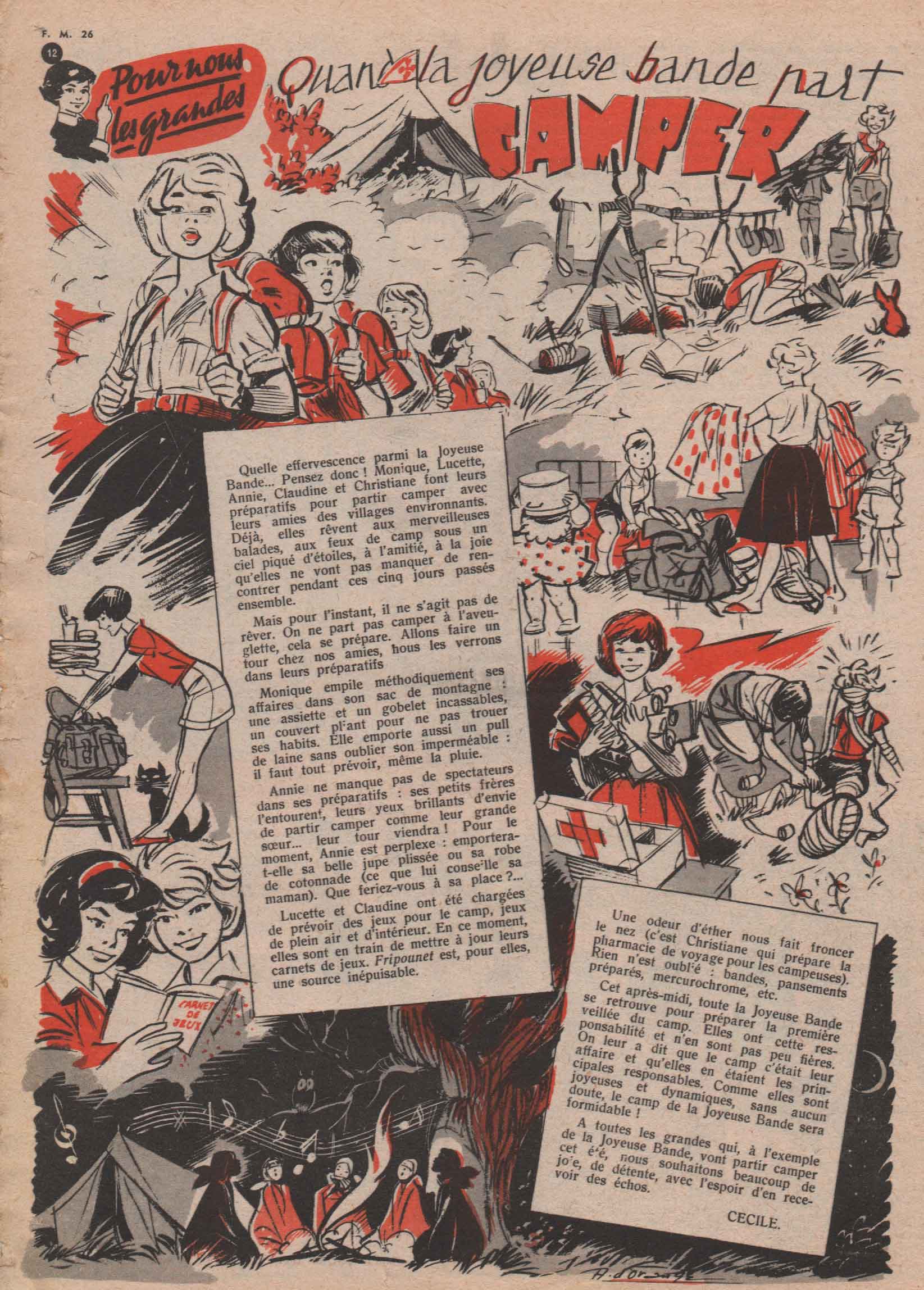 « Pour les grandes » Fripounet et Marisette n° 26 (29/06/1958).