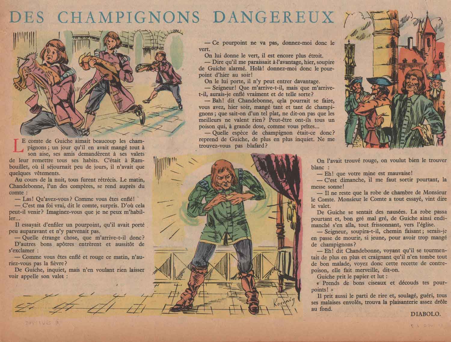 « Des champignons dangereux » Cœurs vaillants n° 38 (22/09/1957).