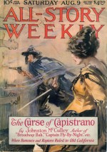 Première édition du roman-feuilleton "Le Fléau de Capistrano" ( couverture d'All-Story Weekly, 1919).