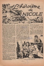 « L’Héroïsme de Nicole » Fillette vacances (06/1952).