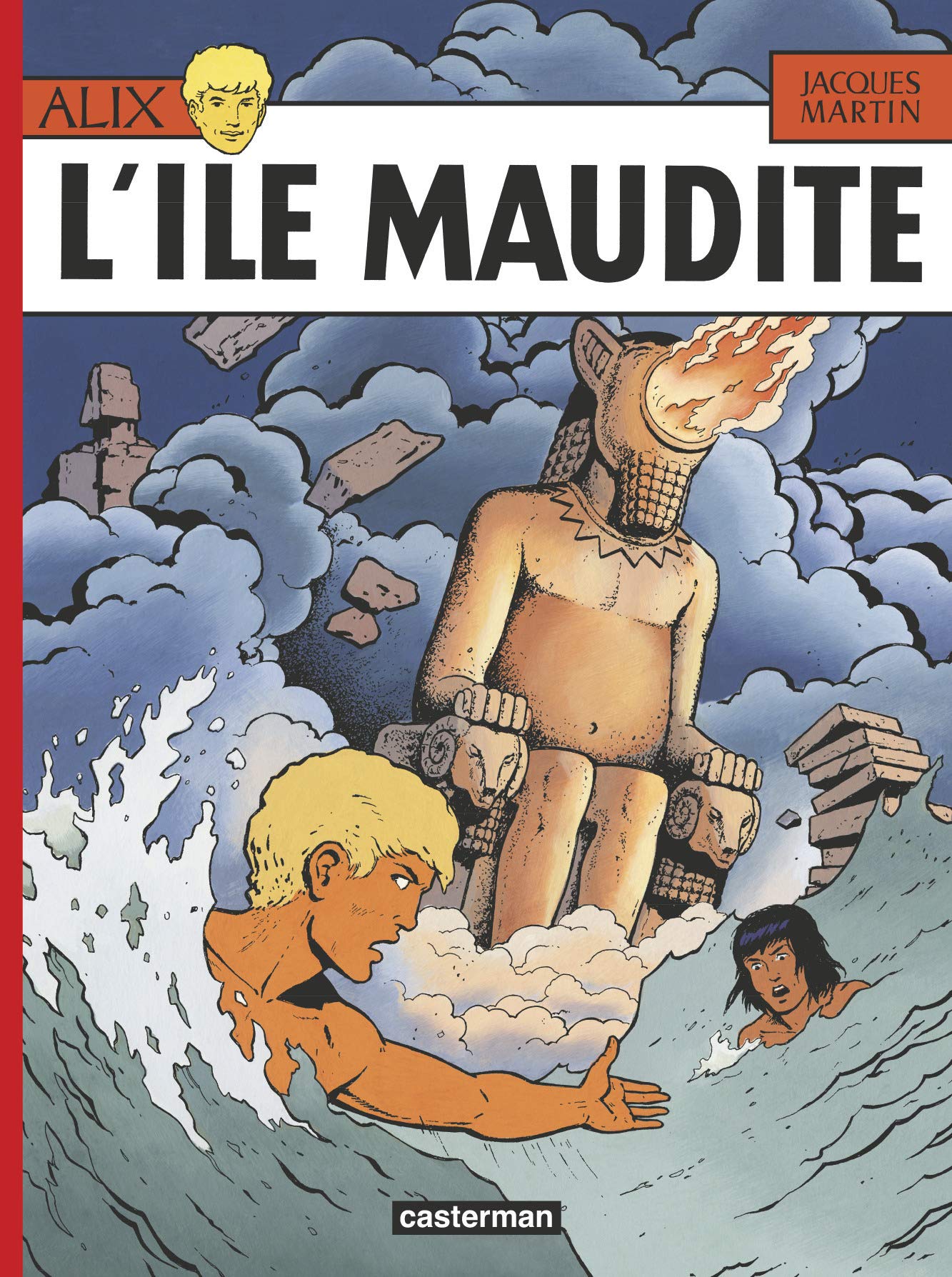 Moloch, en couverture de la réédition de « L’Île maudite » (Jacques Martin, Casterman 1984) et dans « Le Tombeau étrusque » (Casterman 1968).